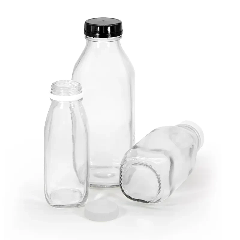 16 Oz französische quadratische Glasflaschen
